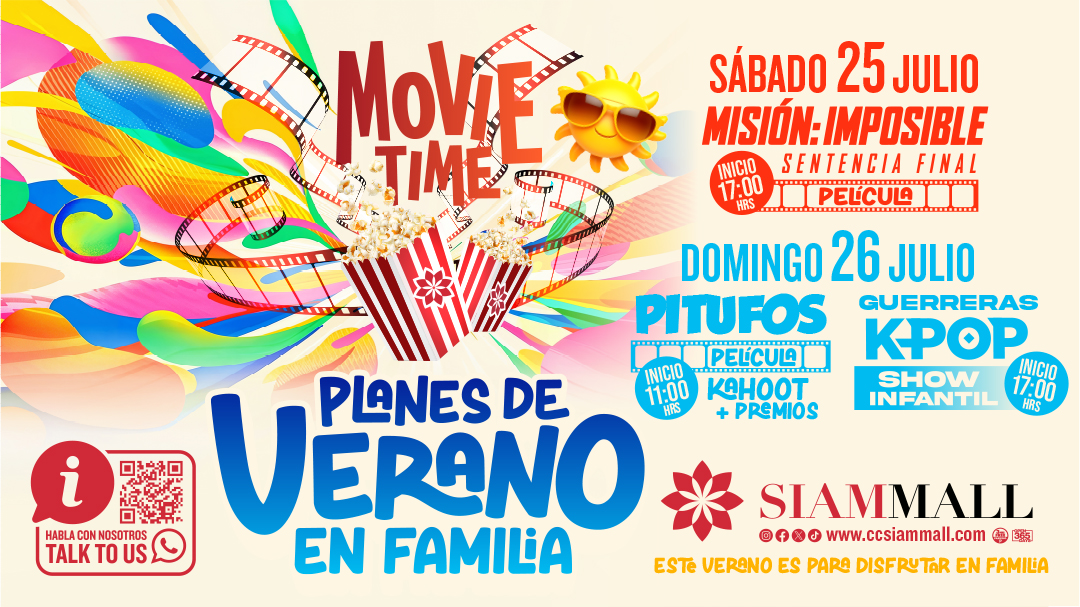 Movie Time! Será tu actividad favorita para este verano. Movie Time! Será tu actividad favorita para este verano.